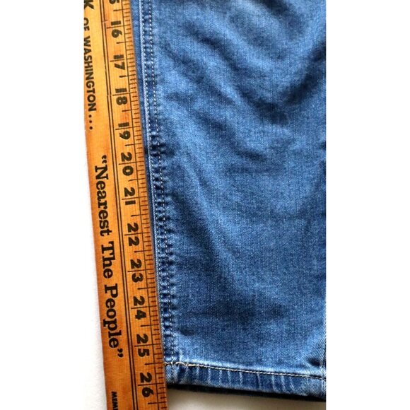 KanCan Blue Denim Overalls Size L Ripped Side Zipper Distressed Jeans Y2K - Picture 10 of 12